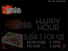 Tablet Screenshot of osakasteaknsushi.com